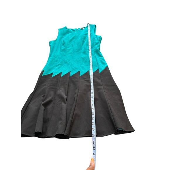 Calvin Klein Dress Green Black Sleeveless Office Work Career Business Size 10 - Picture 9 of 9